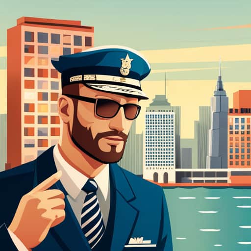 An airline pilot walks the street of the city. What is his backstory?