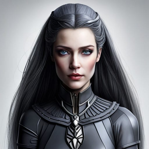 an interesting mysterious woman, created by the character generator 